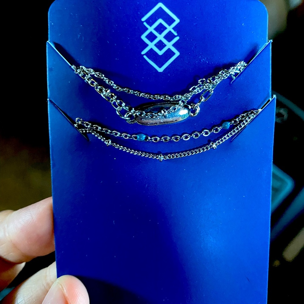 silver layered necklace